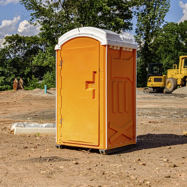 how often are the porta potties cleaned and serviced during a rental period in Pony